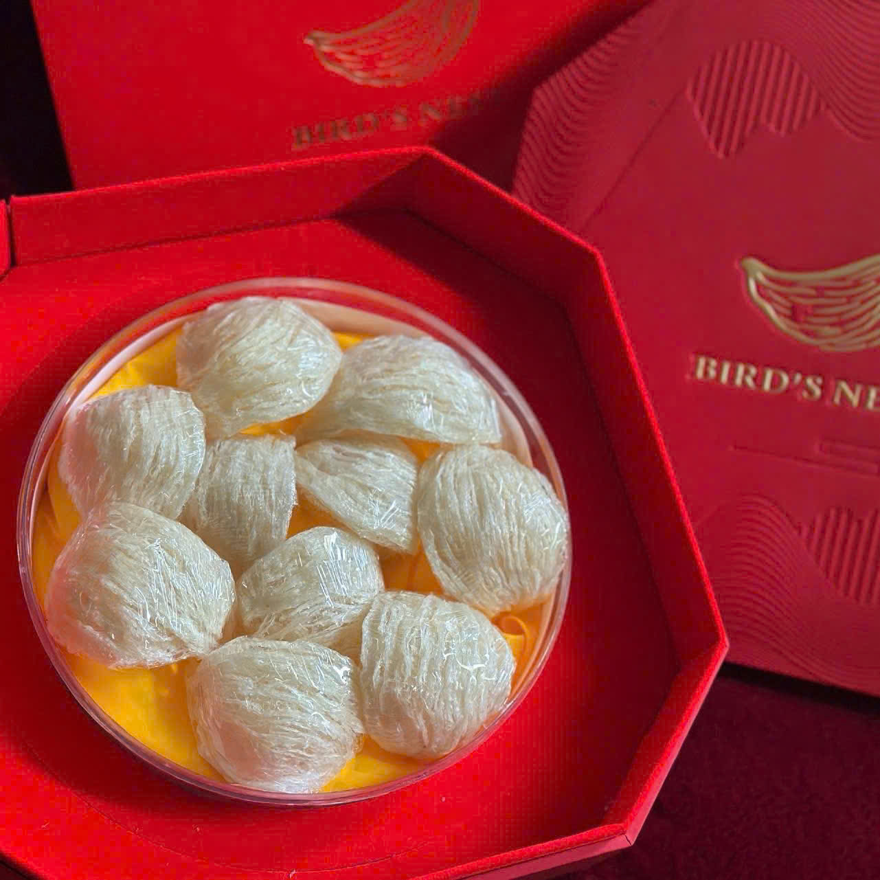 Yến rút lông form đảo sợi gân